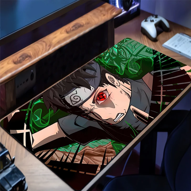 

Mousepad PC Gaming Accessories Computer Cabinet Extended Mat Non-Slip Mouse Pad Anime Naruto Shisui Uchiha Keyboard Pad Desk Mat