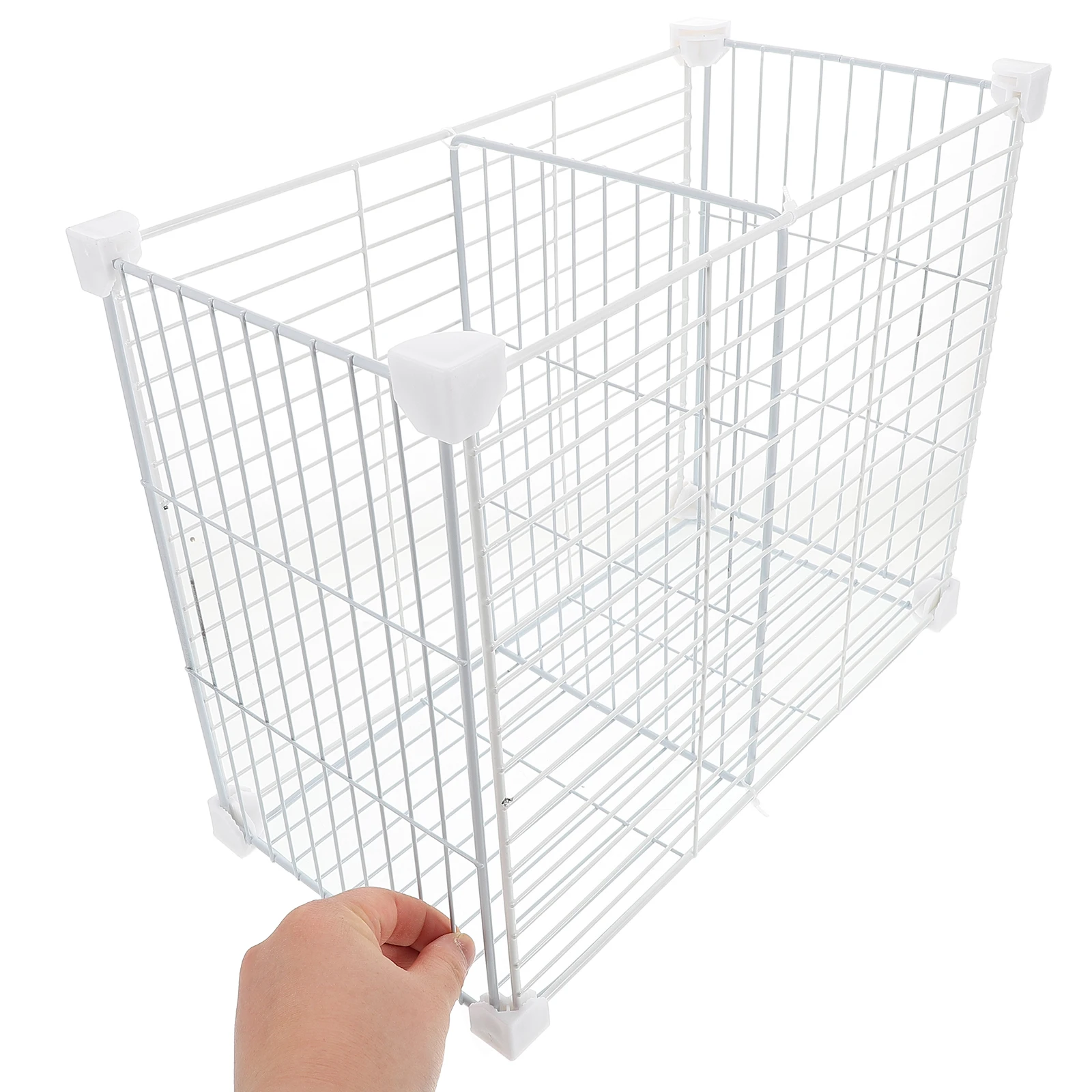 

Freezer Divider Rack Baskets Refrigerator Storage Containers Grid Design Metal Material Easy Installation Kitchen Shelves Fruits