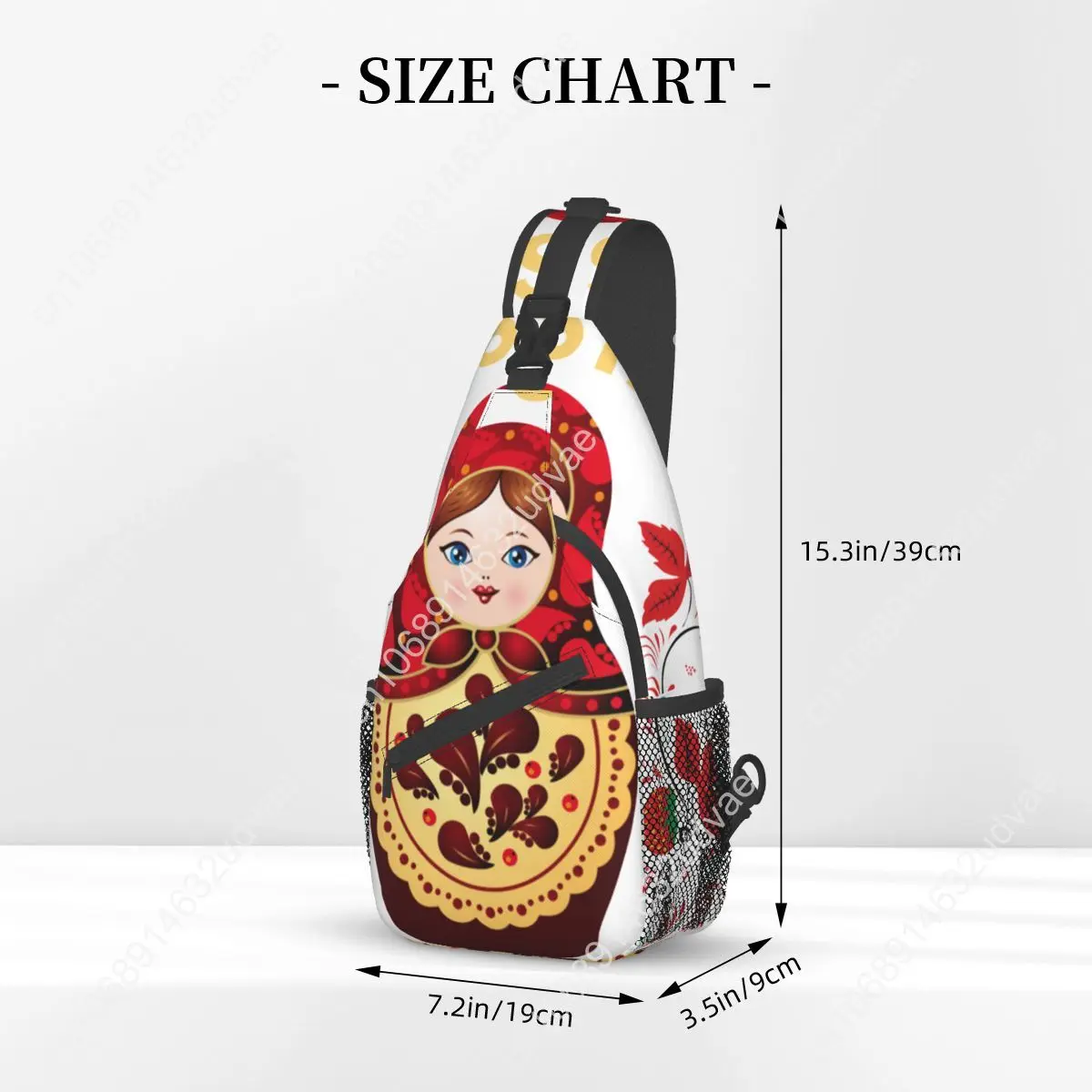 Matpoposhka Butter Russian Sling Bags Chest Crossbody Initiated Backpack Outdoor Randonnée Daypacks Khokhloma Fashion Bags
