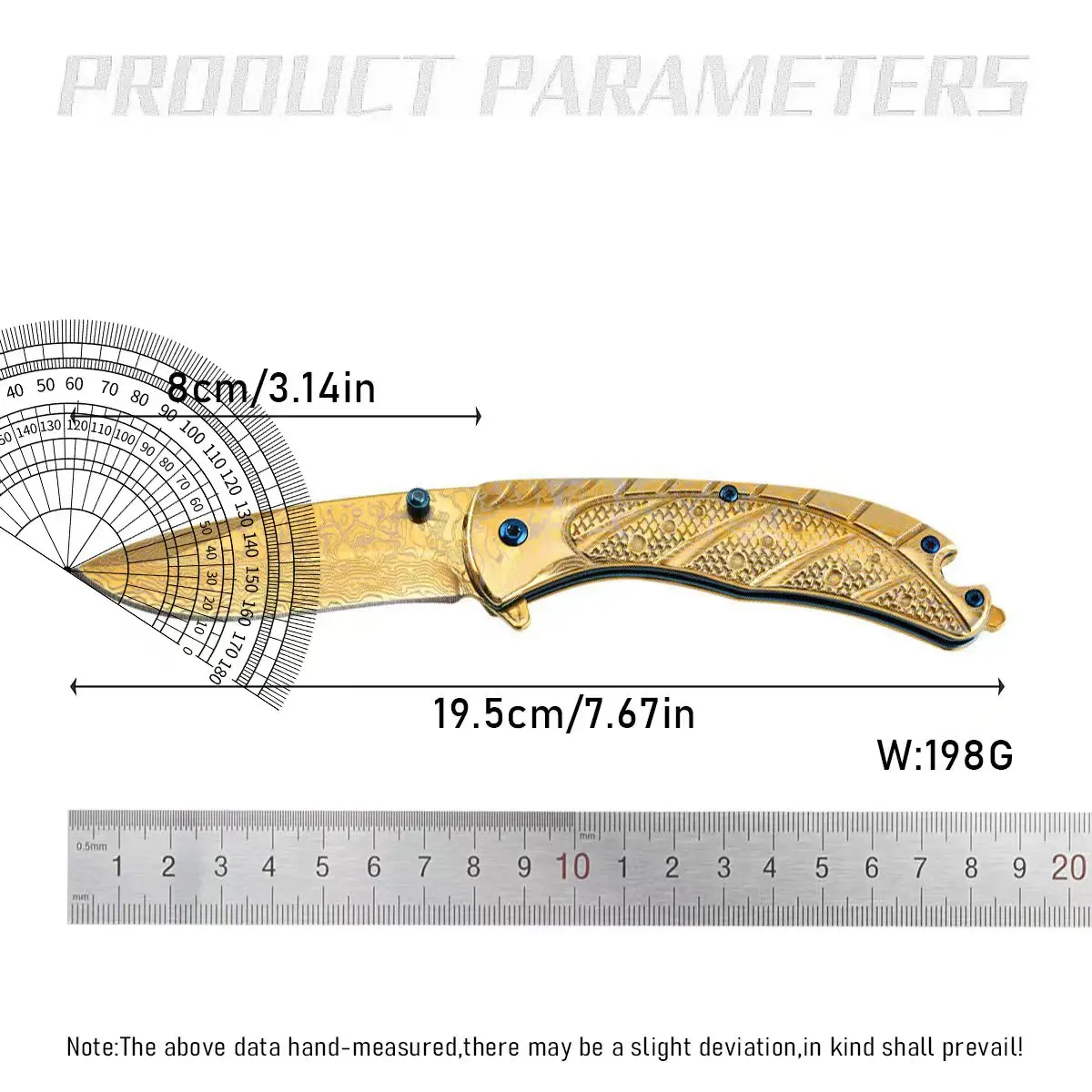 Premium Stainless Steel Pocket Knife- Men's Tactical Folding EDC. Dragon Scale Pattern, Comfy Handle. Great For Outdoor/daily/DIY/More. Perfect Gift For Men (Valentine's/Father's Day).