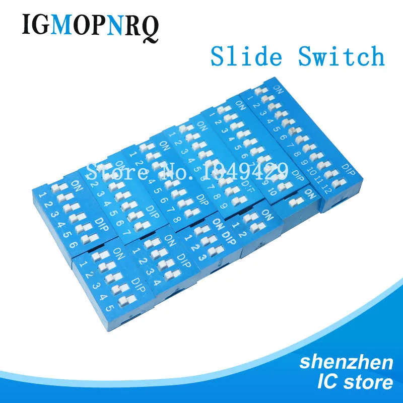 10 stücke Dip-Schalter modul 1 2 3 4 5 6 7 8 Pin 2,54mm Position Weg Dip Blue Pitch Blue Snap-Schalter Wähl schalter