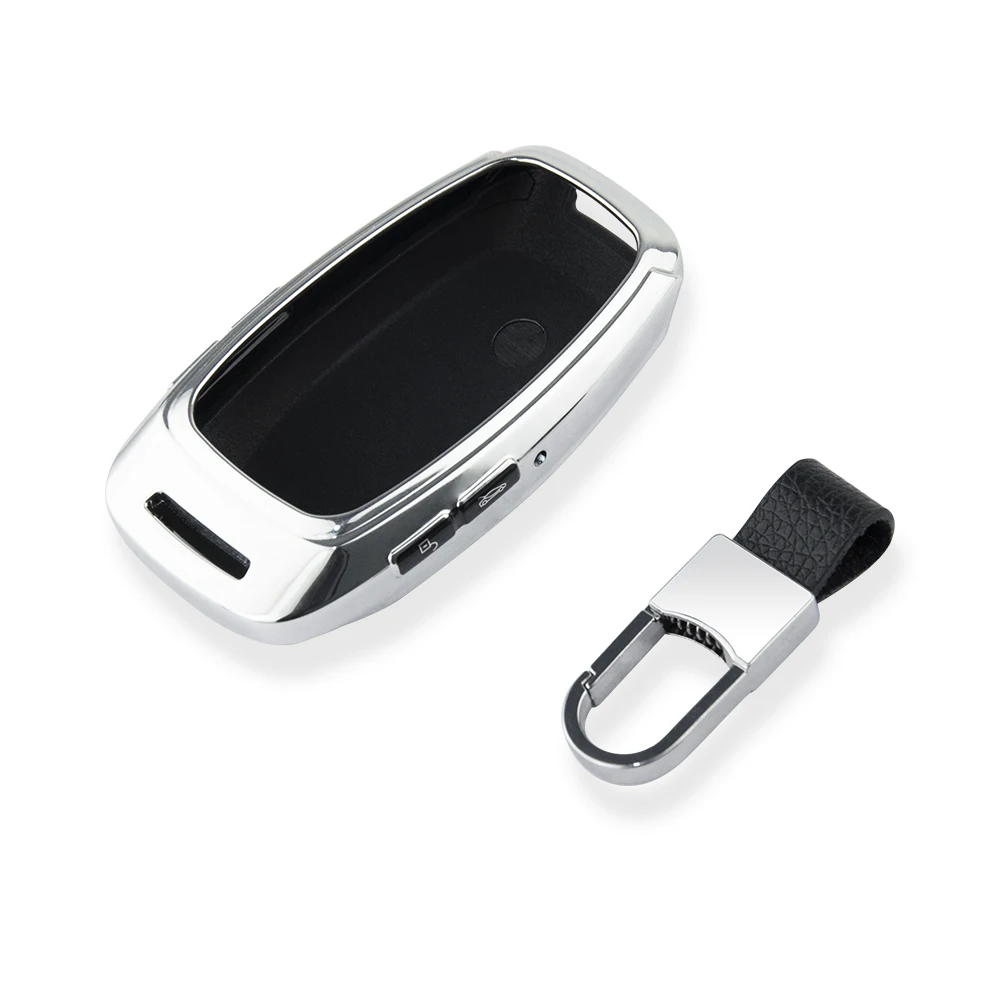 Okeytech-funda protectora inteligente para llave de coche, carcasa para mando a distancia, con cadena, CF920