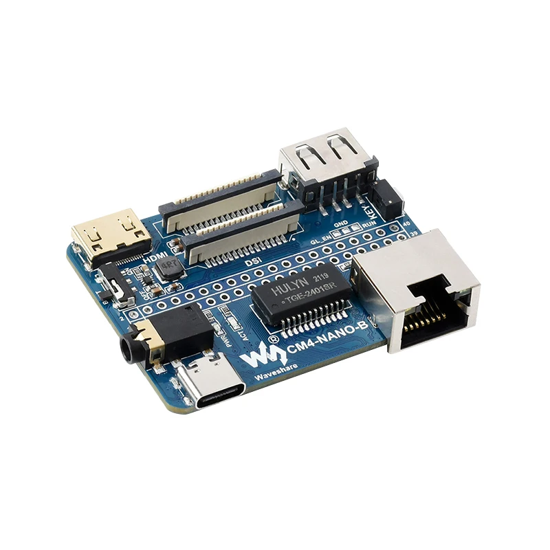 Raspberry Pi Compute Module 4 Nano Base Board (B) del mismo tamaño que la placa Base CM4 con cabezal de Pin para Compute Module 4 Lite/eMMC