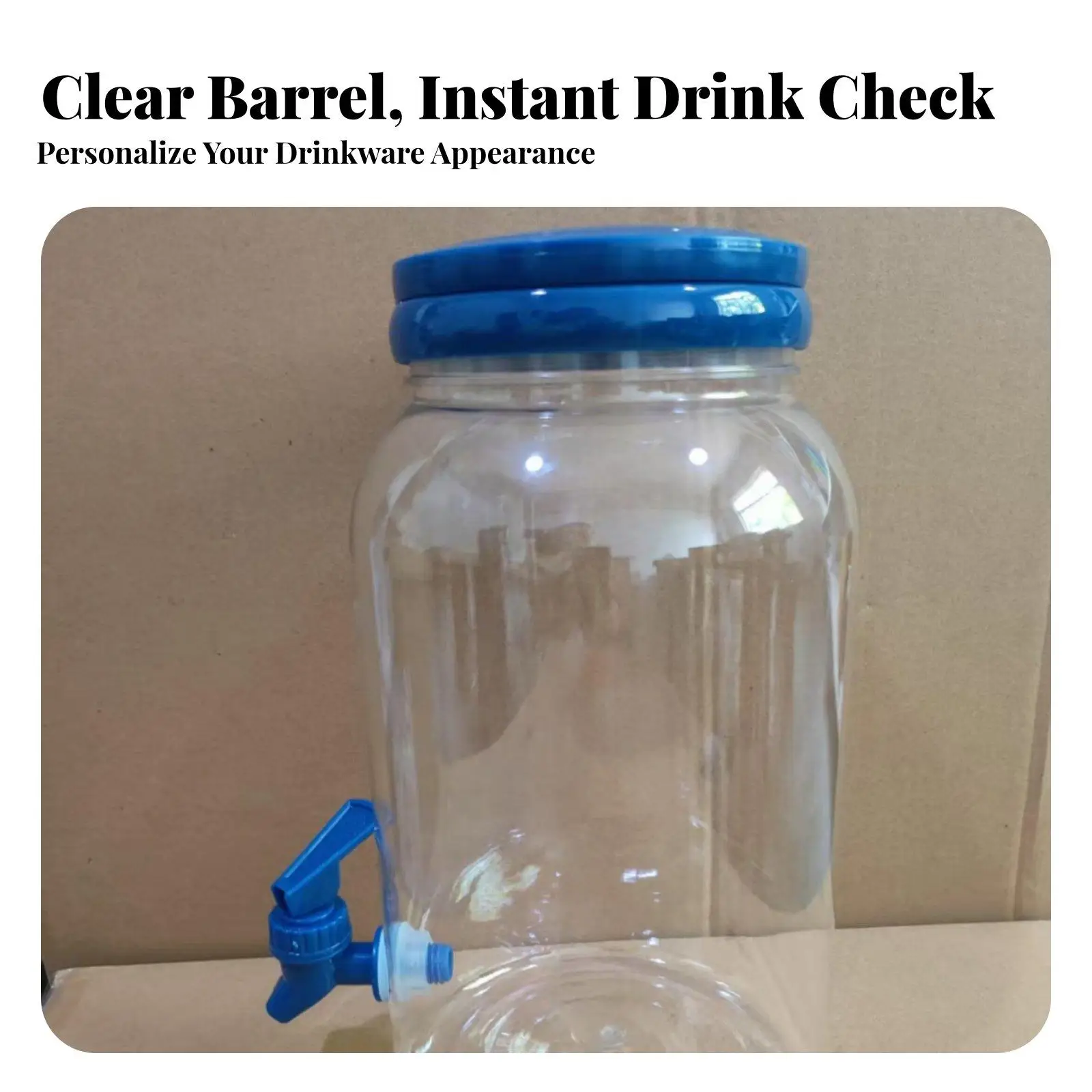 Juice Bottle 3.8L Refrigerator Water Jug Transparent Plastic Drink Cup Set for Kitchen Storage Party