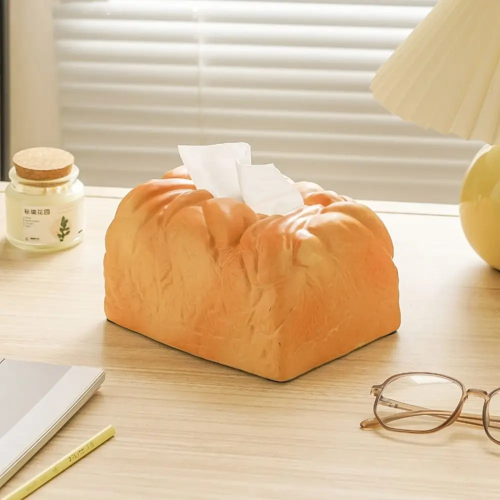 

Home Decoration Organizer Bread Shape Ceramic Tissue Box Exquisite Household Paper Box Modern Stylish Napkin Holder Bedroom