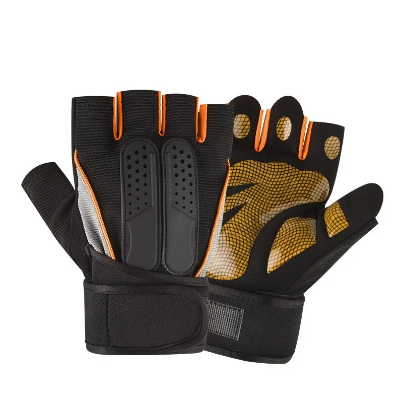 

Padded Weight Lifting Gloves with Wrist Support for Gym Workout Non Slip