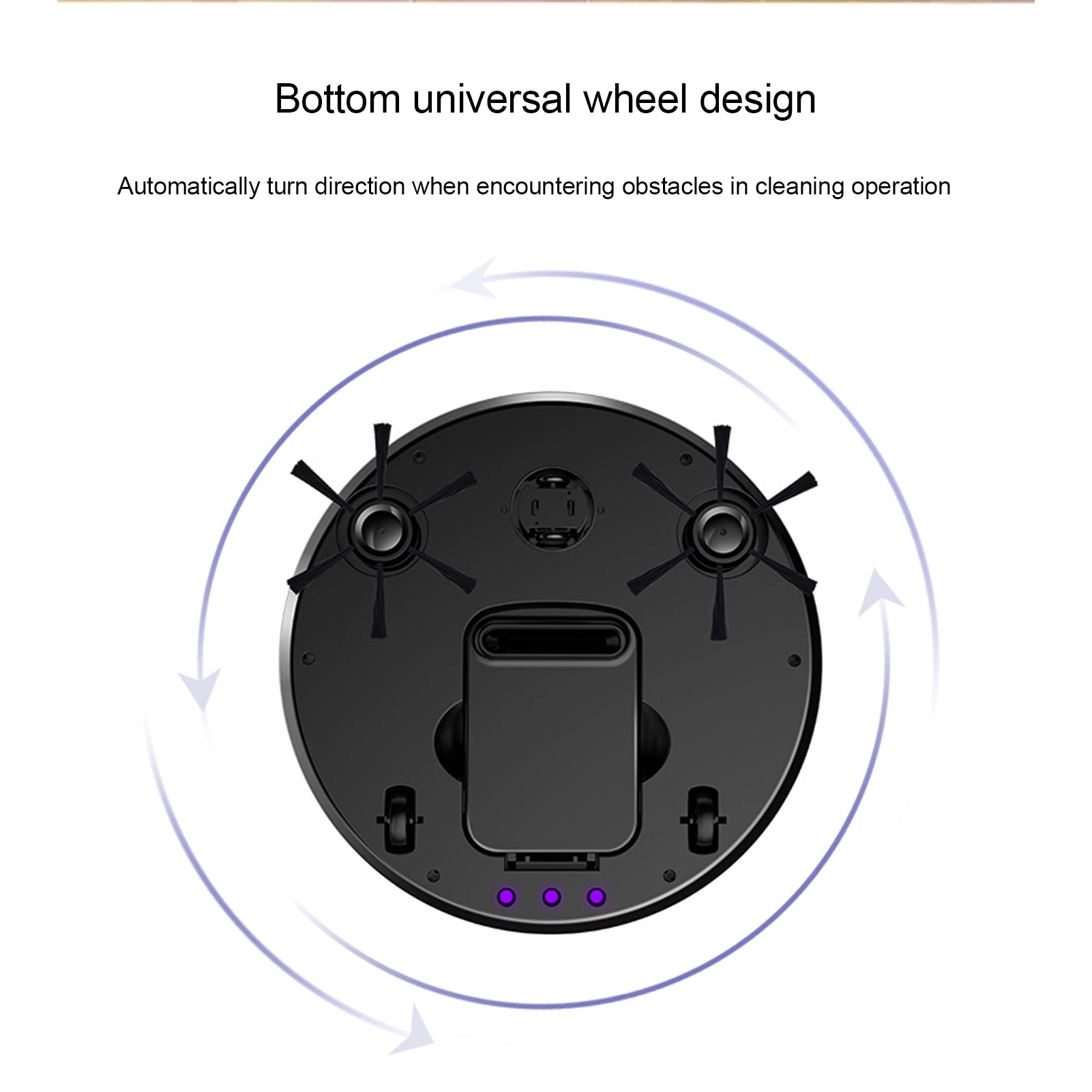 自動スマートスイーパー,3 in 1掃除機,家庭用USB充電付きロボット掃除機,150㎡