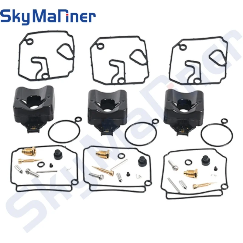 3 Sets Carburetor Repair Kit 6H4-W0093-02 6H4-W0093 For Yamaha Outboard 2T 40HP 50HP 6H4-W0093-03 6H4-W0093-04 Sierra 18-7767
