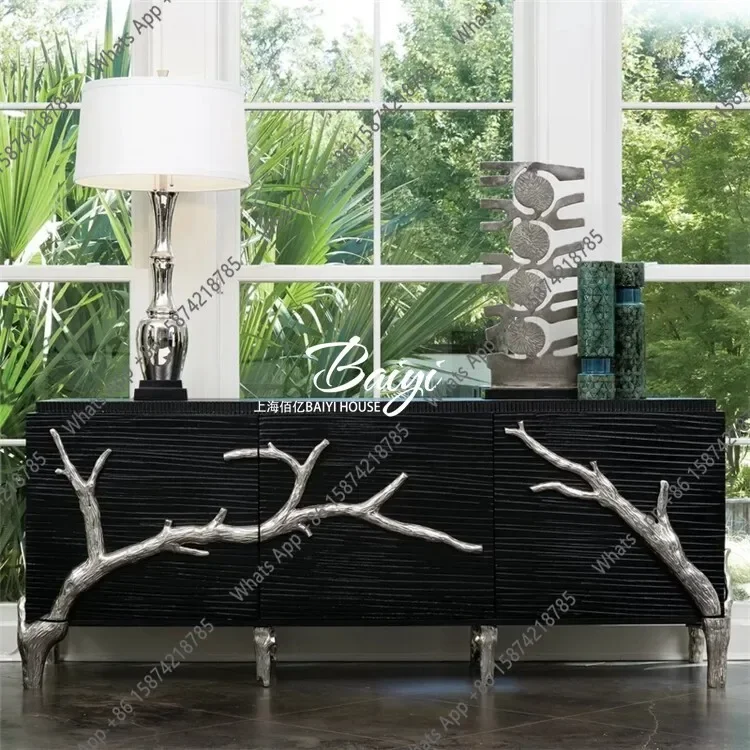 

X30 American Neoclassical Light Luxury Entrance Cabinet Italian Side Cabinet Entrance Foyer Shoe Cabinet Modern Simple Customiza