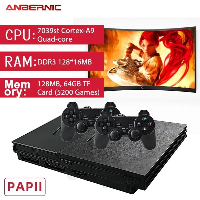 Top Video Game Console PS1 HD TV Game 64Bit Classic Family Retro Games PAP II Video Game Player 5200 Games