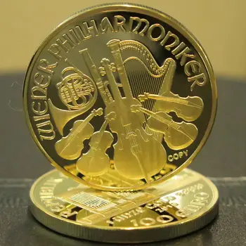 אוסף מטבעות התזמורת הפילהרמונית של וינה מטבע מצופה זהב 1 אונקיה מזכרות ומתנות מטבע זיכרון רפליקה של באסו-רליבו 10 best sales מטבע של 1 אונקיה - №10