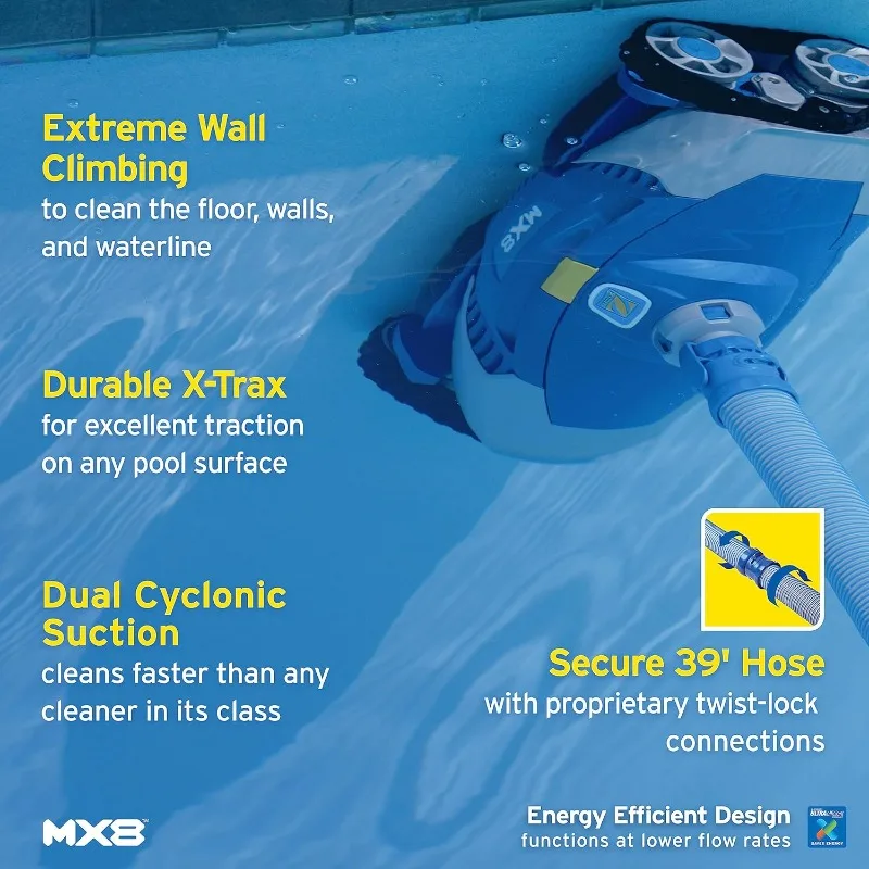 Zodiac MX8 Elite Suction Pool Cleaner with Zodiac Cyclonic Leaf Canister