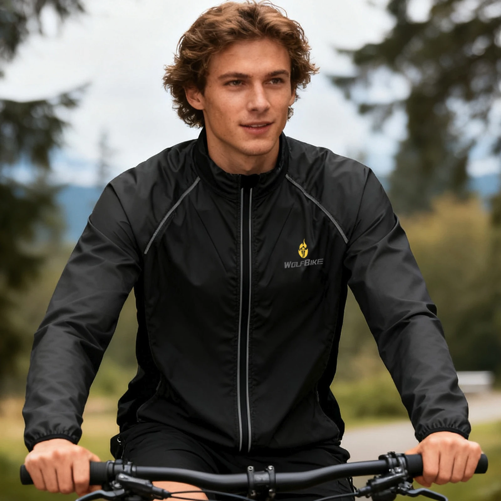 WOSAWE Fahrrad-Windbreaker Winddichte Wasserabweisende Jacke Atmungsaktive Outdoor-Sport-Wander-Laufjacke – Detail 9