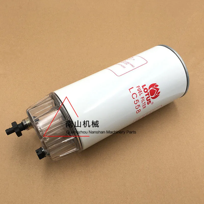 Shandong Lingong 6500 oil-water separator filter element assembly filter cup transparent cup filter excavator accessories