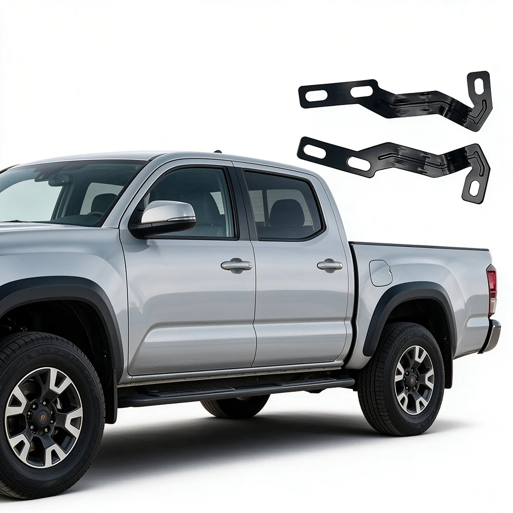 Engine Hood Hinge Ditch LED Light Mount Brackets Offroad Accessory For Toyota Tacoma 2016-2020