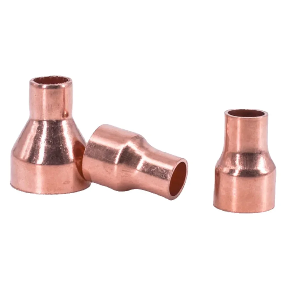 

6.35 8 10 12.7 15 16 19 25 28 32mm Pure Copper End Feed Solder Reducer Plumbing Pipe Fitting Connector Coupler Air Conditioner