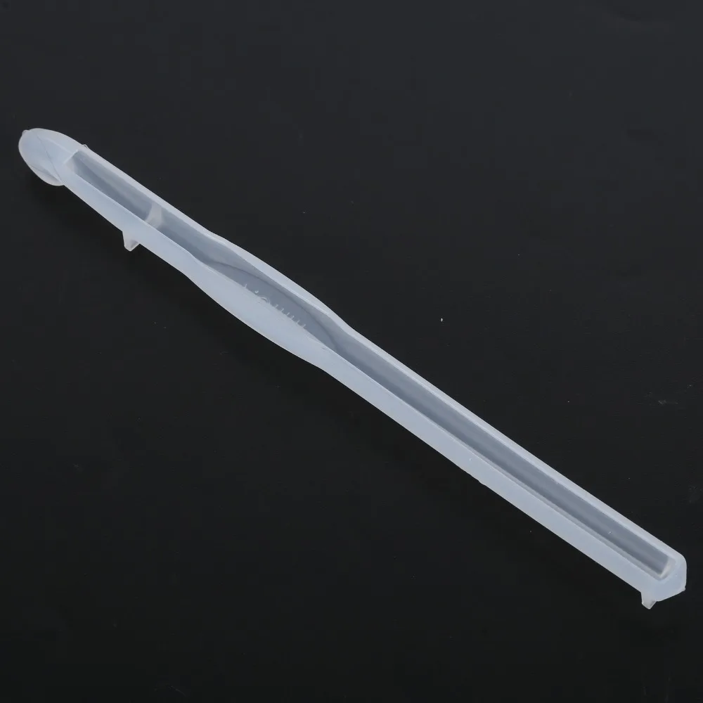 

20pcs Resin DIY Silicone Crochet Hooks Mould Resin Casting White Silicone Craft Moulds Knitting Sweaters Tool Yarn Crafts