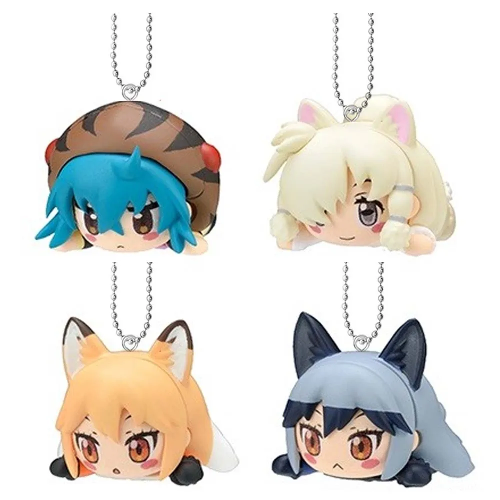 

Милые Kemono Friends Tsuchinoko Kitakitsune Gingitsune Alpaca Suri, фигурка талисмана, брелок для ключей, сумка, подвеска, мини-шаровая цепочка