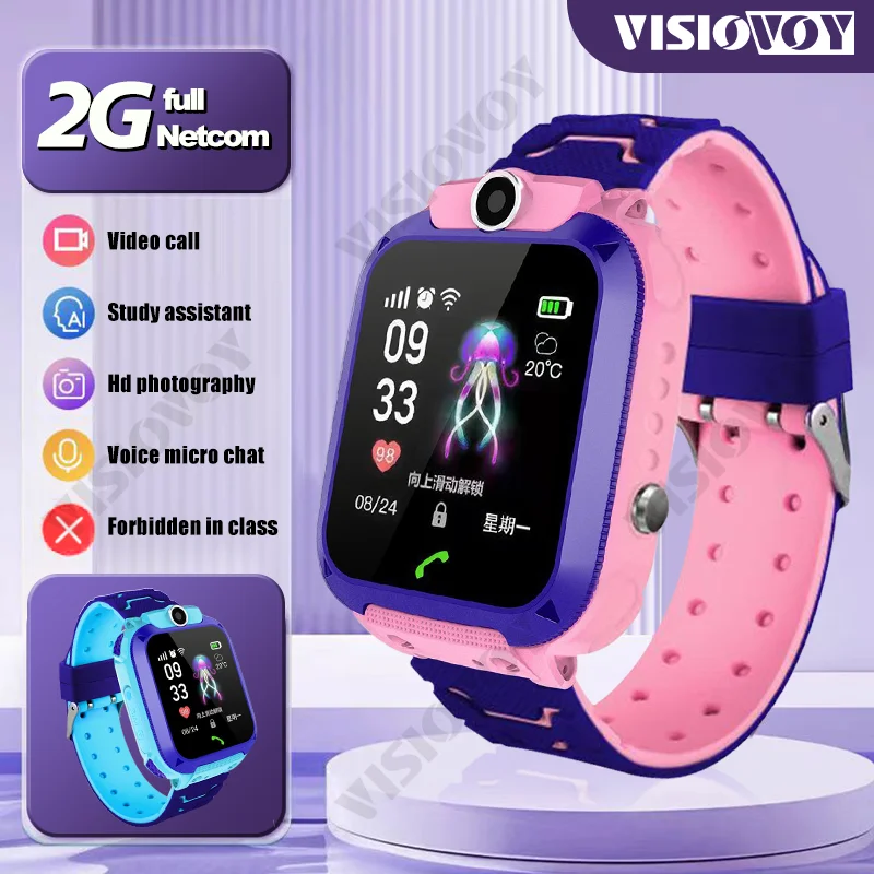 

Q12 Children's Smartwatch With Sim Card Slot, SOS Tracking, Calling, Phone Camera, Voice And Video Chat, Waterproof