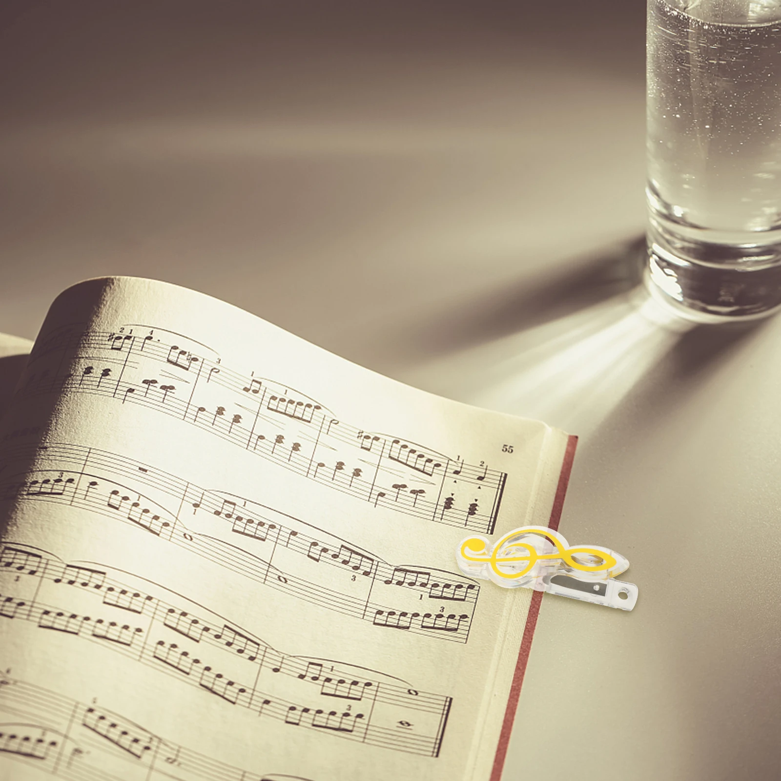 

5 Pcs Clef Plot Clip Music Notation Holder Clips Book Page Sheet Paperclip Pp Decorative Note