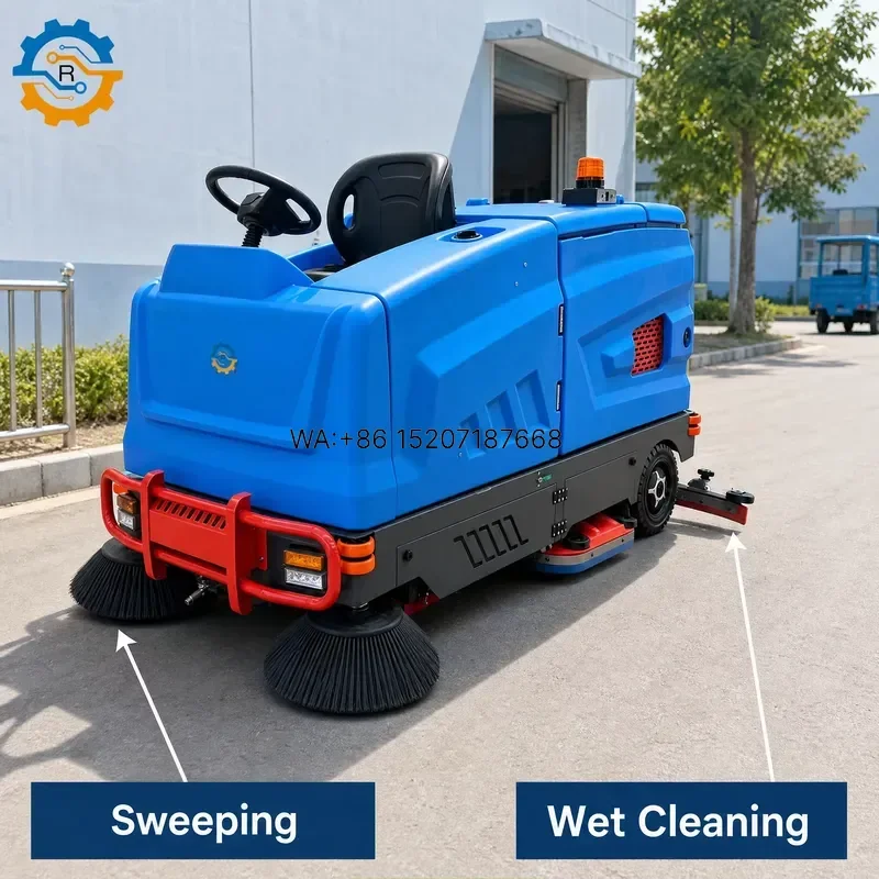 Wmwmnu for ROD Sweep Scrub Integrated Floor Washer Ride on Floor Scrubber Sweeper Self Propelled Floor Cleaner for Commercial