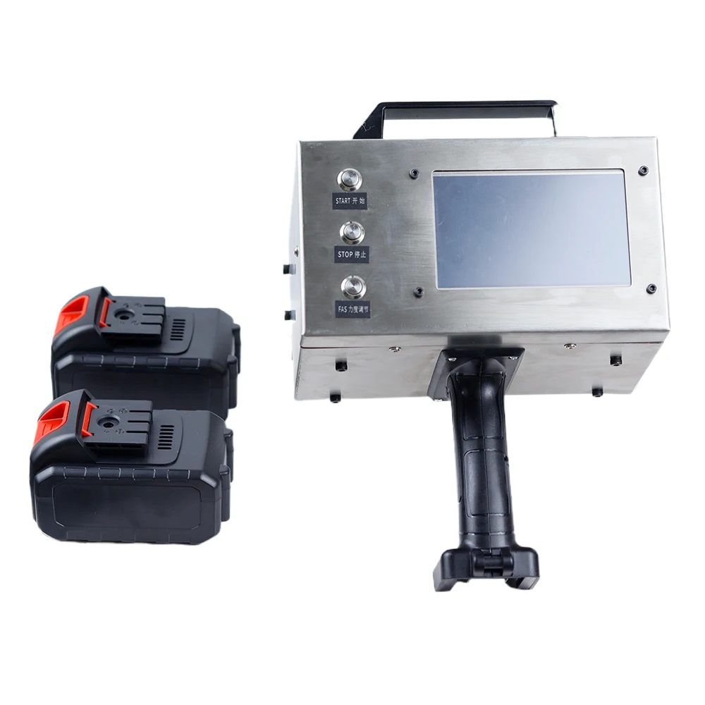 With electromagnet Handheld lithium battery touch screen Electric marking machine Dot Peen Marker Vin No. Marking range 140x50mm