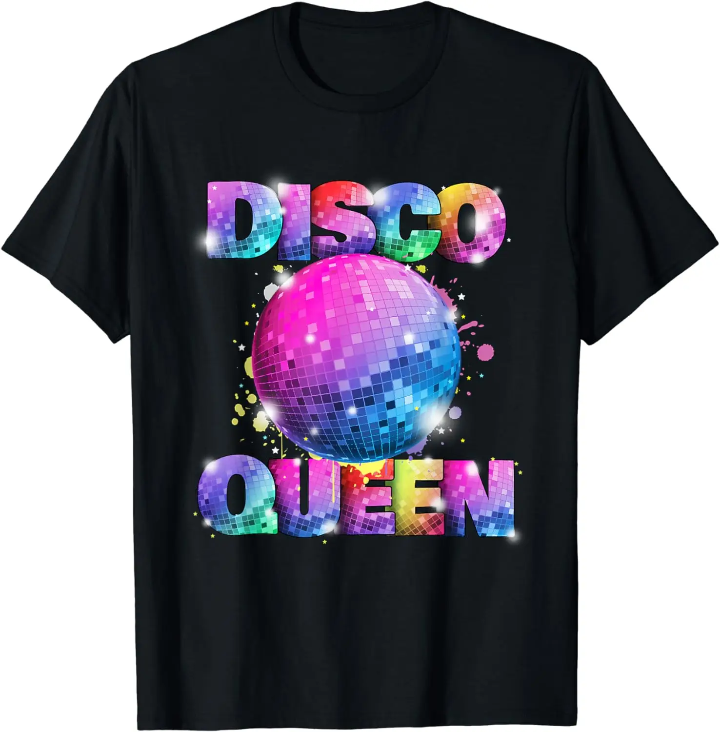 Graficzny prezent urodzinowy Disco Queen z lat 70. O tematyce tańczący kostium z lat siedemdziesiątych T-shirt męski odzież Streetwear T shirty z grafiką