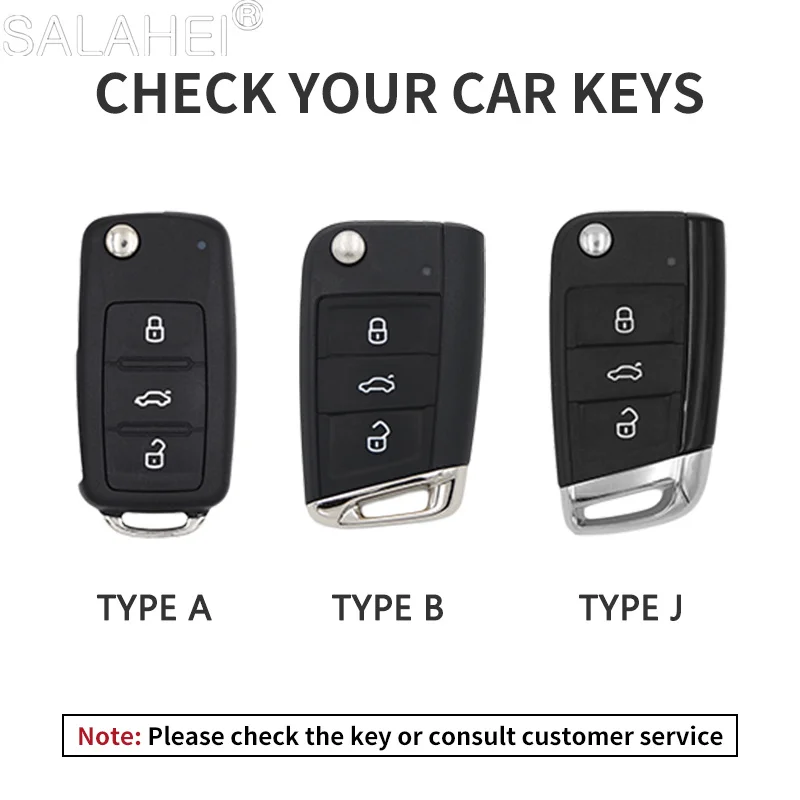 Leather Car Key Case Cover Shell Holder Protector For Volkswagen VW Golf 7 MK7 VII Tiguan MK2 Polo Passat Jetta Lavida Accessory