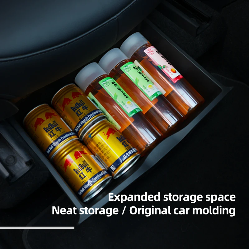 

Applicable to Tesla Model Y under-seat storage box, car drawer type TPE storage box interior accessories