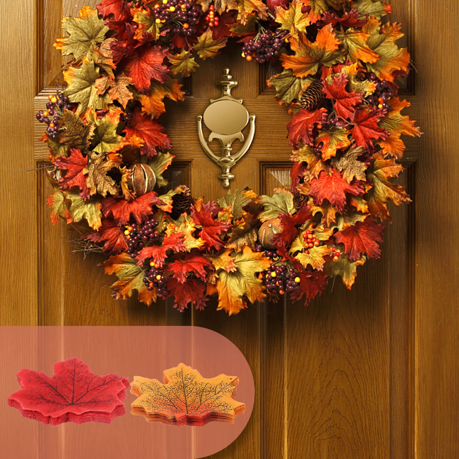 

500pcs Artificial Maple Leaves Decor Fall Themed Wedding Party Thanksgiving DecorationHome Simulated Leaf Cutouts