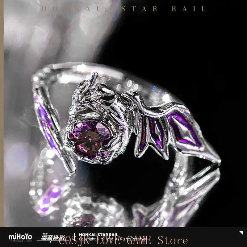 

Official Polyxia Ring Honkai Star Rail Dead Dragon Pollux Ring Theme Cosplay Doujin Accessories Game Halloween Birthday Gifts