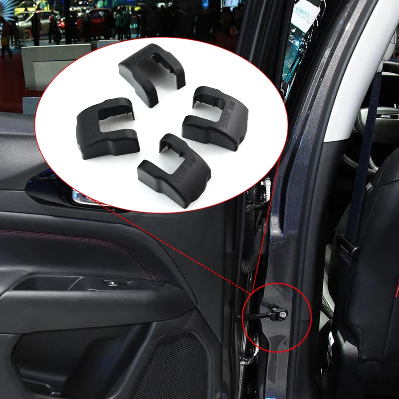 4pcs For Jeep Compass Renegade Cherokee 2015-2024 Car Styling Door Check Arm Protection Cover ABS Internal Auto Accessories