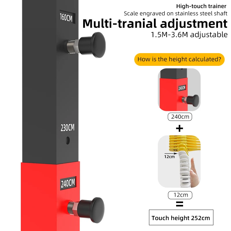Vertical Jump Test Height Adjustable Pole Measure Vertical Jump Tester Jumping Height Basketball Training Equipment