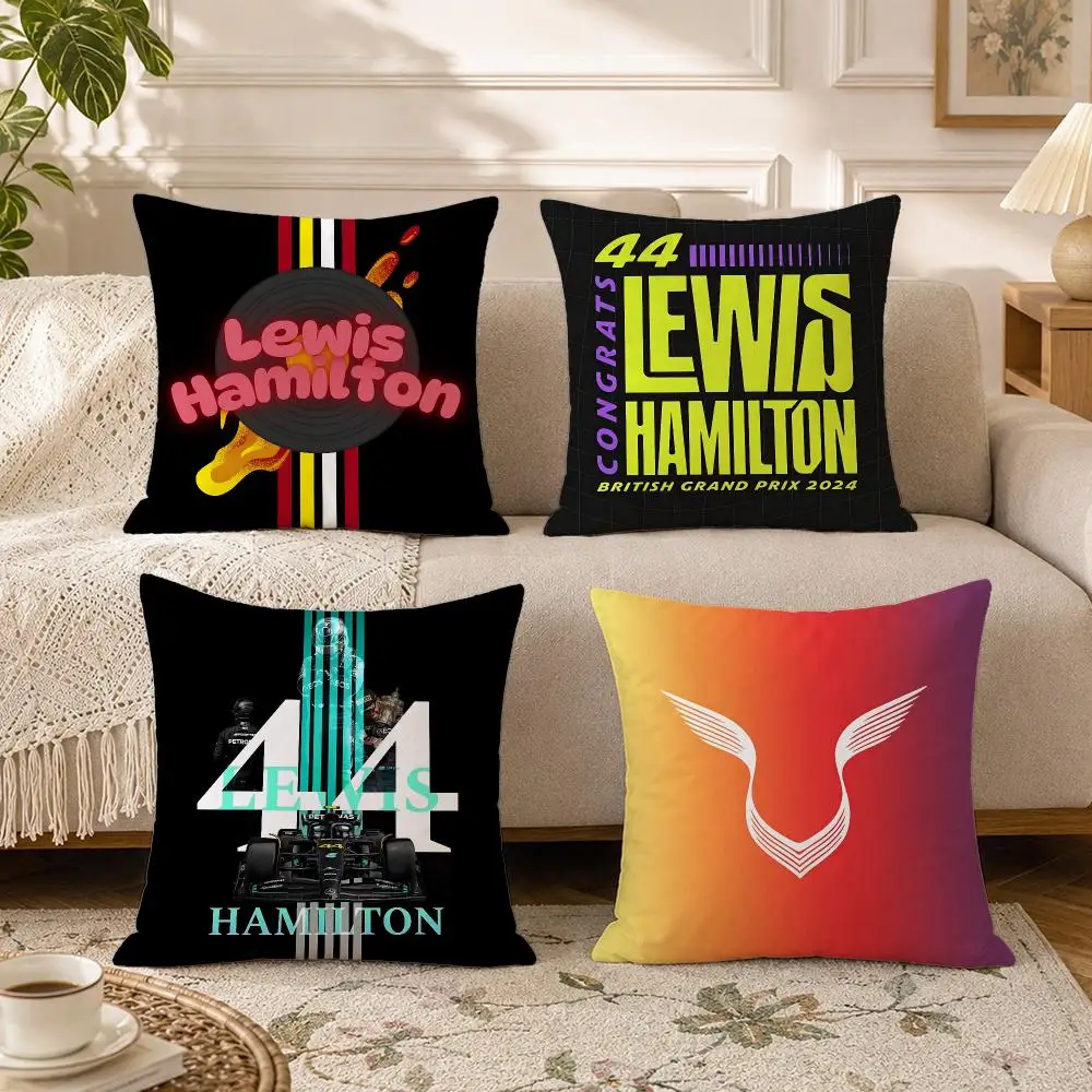 Racer Lewis Hamilton Cushion Cover Soft Square Throw Pillow Covers Set for Sofa Bedroom Car Home Decoration