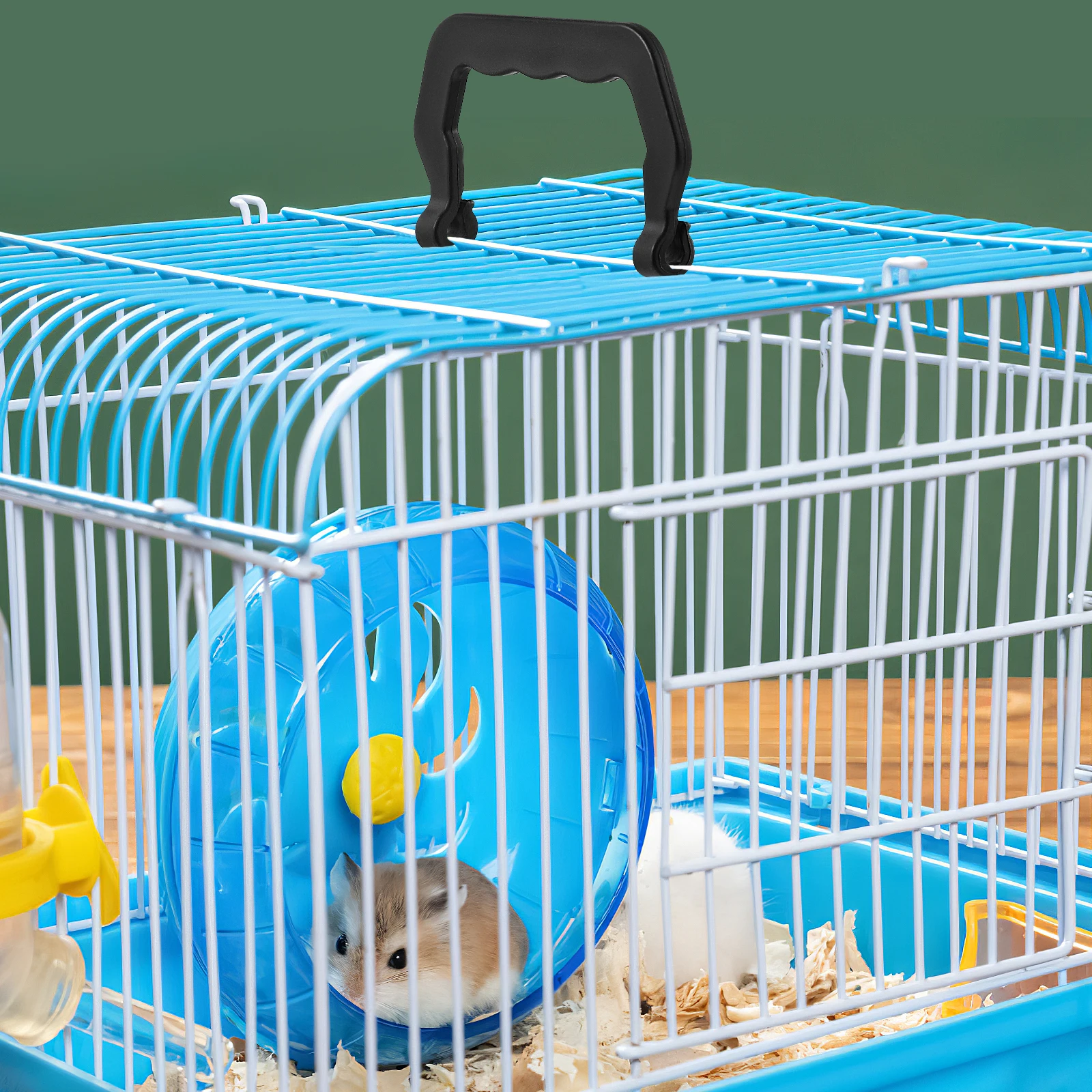 

10pcs Lightweight Durable Plastic Handles for Bird Hamster Cage Pet Supplies Black Small Animal Carrier Replacement