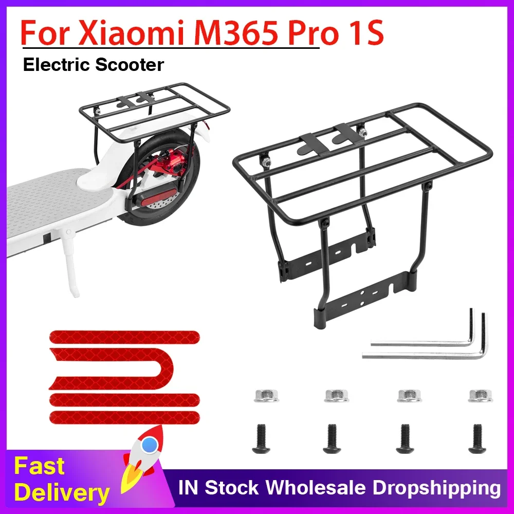 Thicken Steel Folded Rear Rack Storage Shelf for Xiaomi M365 Pro Pro 2 1S MI3 Electric Scooter Rear Shelf with Screw Tool Parts