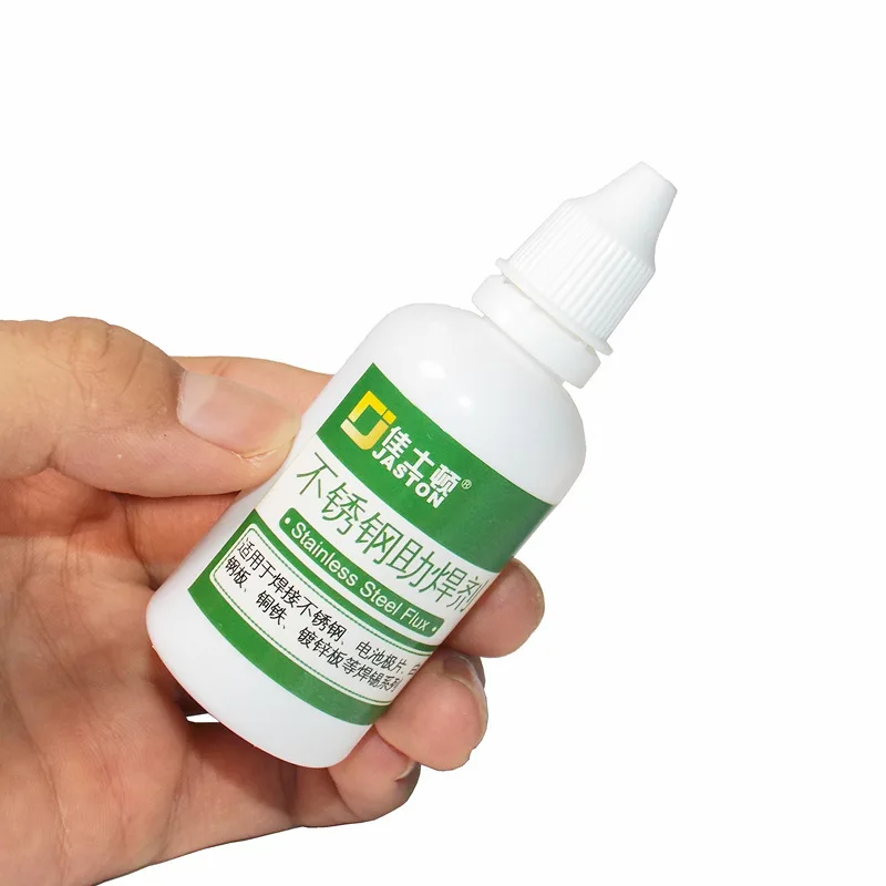 Flux สแตนเลสสีขาวแผ่นโลหะเหล็กเชื่อมน้ำ Liquid Flux ที่มีประสิทธิภาพ Rosin Soldering Agent No-Clean Watteries