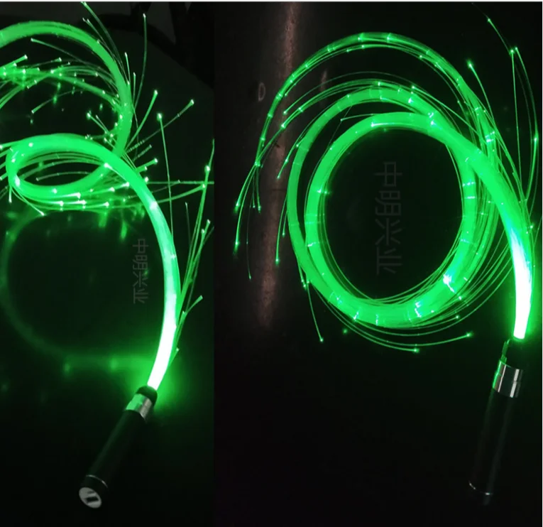 Nightclub fiber optic LED luminous whip gogo colorful dance whip bar atmosphere interactive ds dance performance props