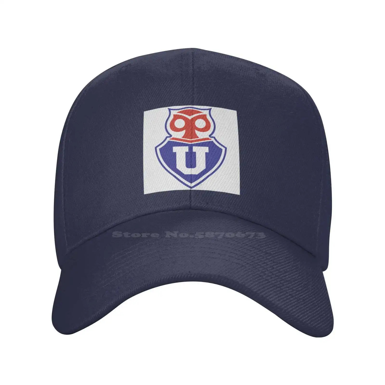 Universidad de Chile Logo Print Graphic Casual Denim cap Knitted hat Baseball cap