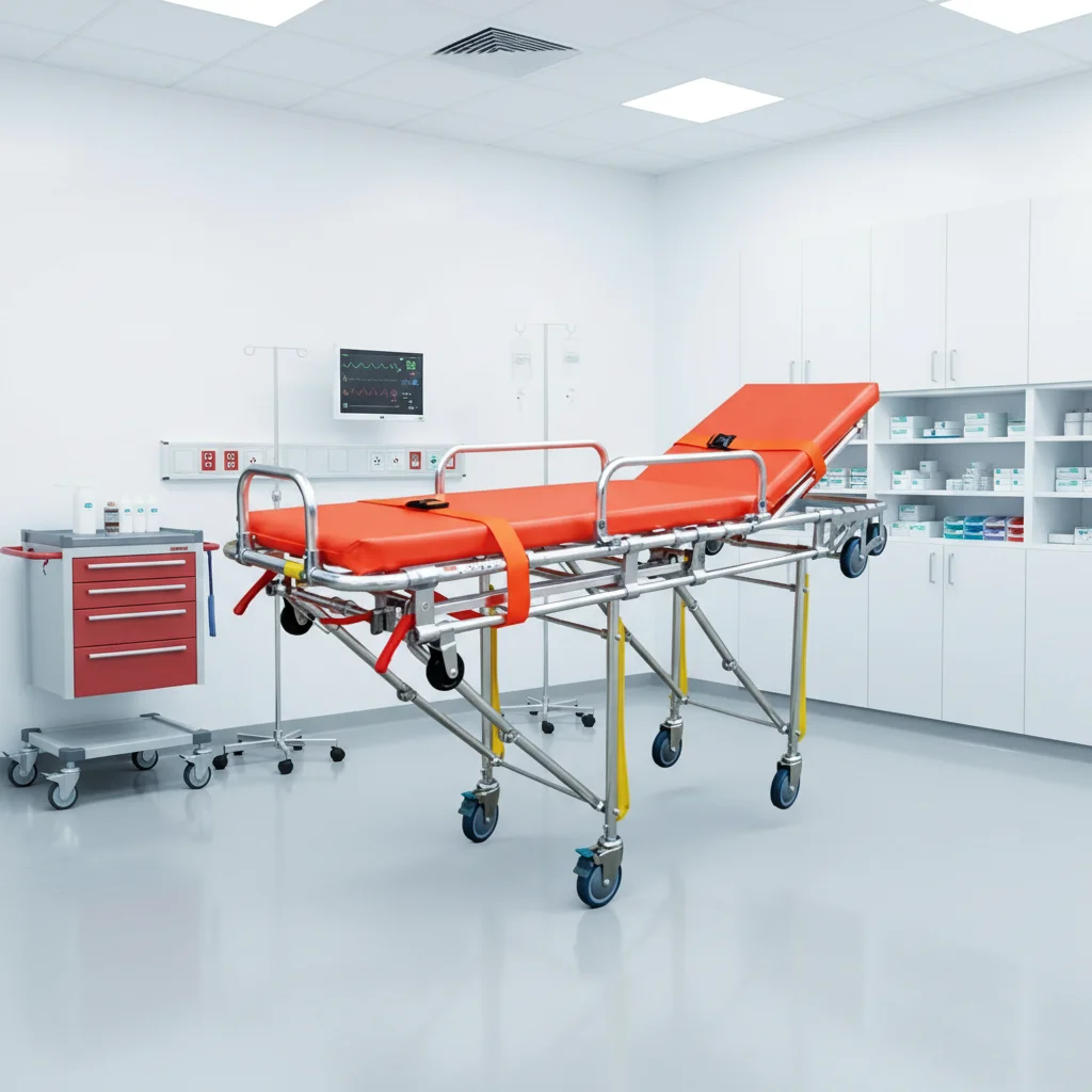 Aluminum Alloy Full Automatic Loading Ambulance Stretcher Adjustable Positions CE ISO Certified 160kg Load Capacity