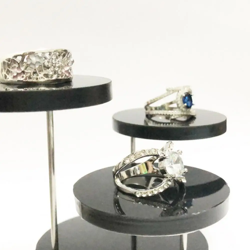 Earring Storage Stand 3-tier Rotating Jewelry Rack Glasses Watch Display Stand Necklace Bracelet Organizer for Desktop Use