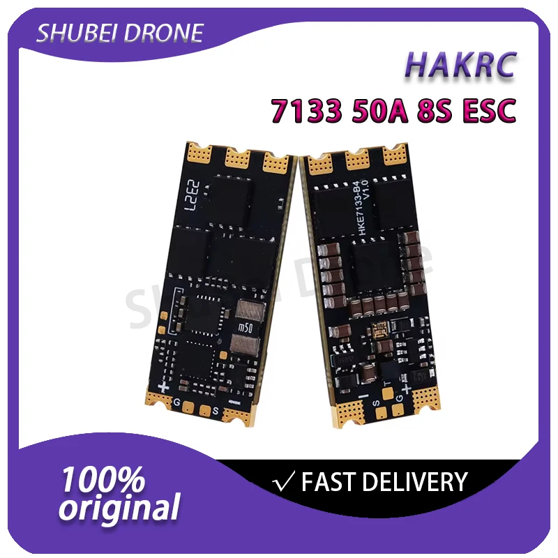 

HAKRC 7133 50A 8S BLHeli_32 4-in-1 ESC DShot1200 Dual BEC 5V/12V for FPV Racing Drone RC Quadcopter Freestyle Spare Parts