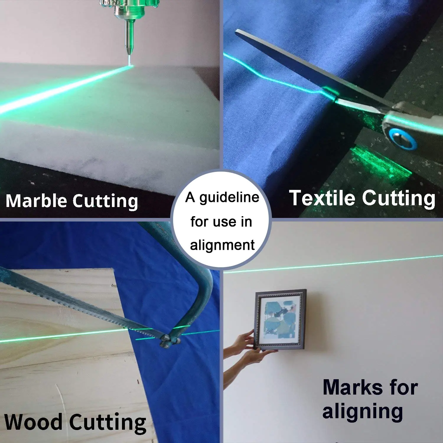 Waterproof IP67 Glass Lens D22X100mm 520nm Green Line 10mW 30mW 50mW 80mW 135mW Laser Module for Woodworking Cutting Positioning