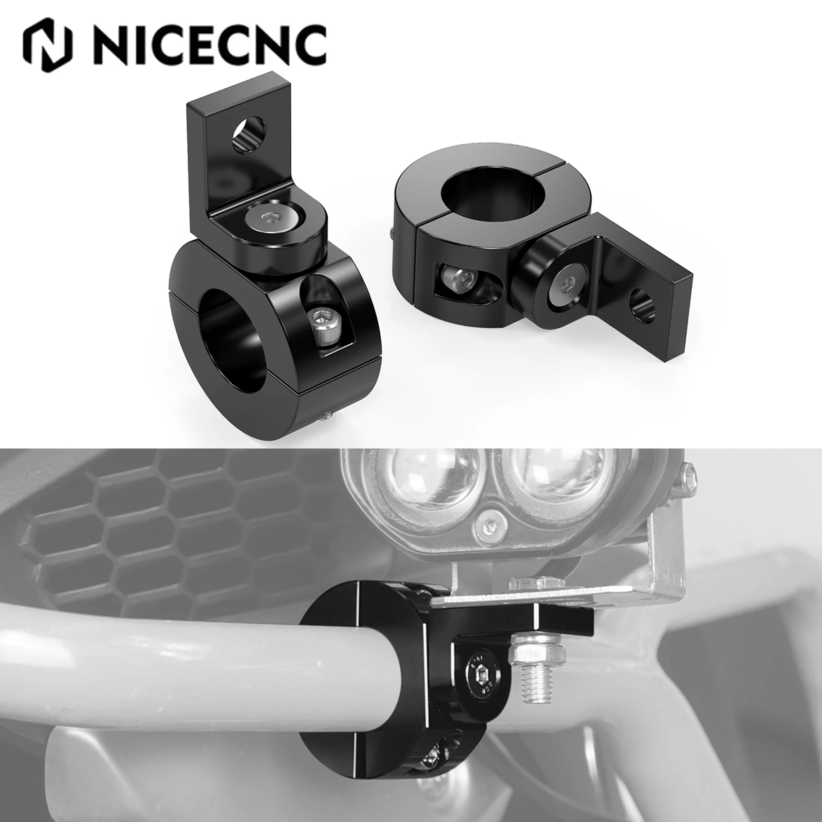

For Yamaha 2019-2024 Tenere 700 XTZ700 XTZ07 Spotlight Head Light Mount Bracket Bumper Clamp Tenere700 Rally Edition 2020-2024