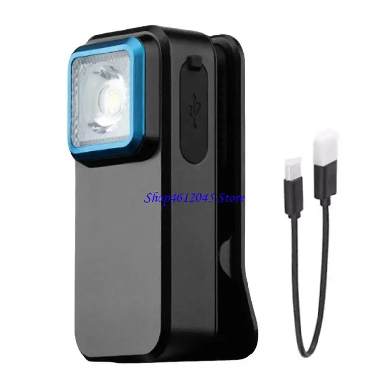 L69A LED Flashlight 300 Lumen Double Light Sources Pocket Clip Light Rechargeable