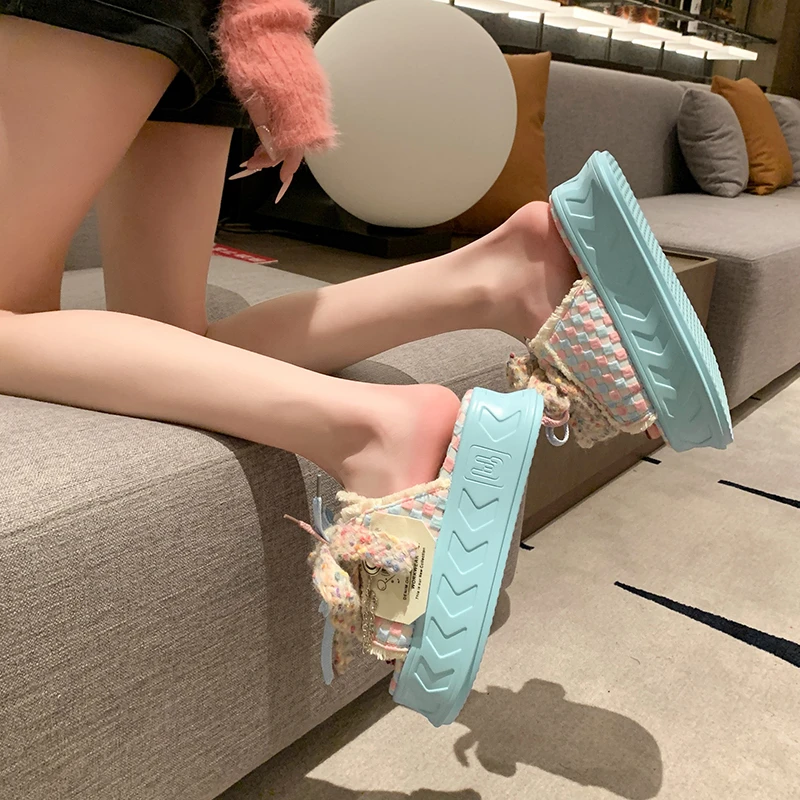 Lace-up Summer Women\'s kawaii Muffin Shoes Fashion Ladies Thick Soled Casual Sandals Casual Beach Shoes Female Jelly Shoes