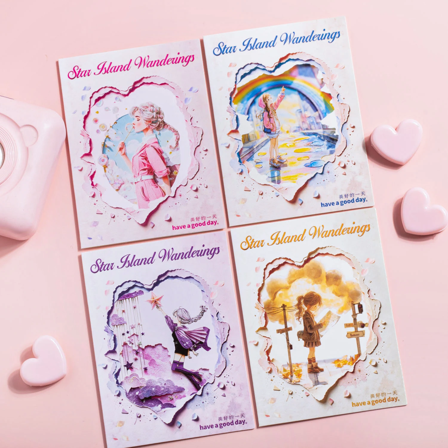 10pcs Star Island Roaming Record Series Kawaii Dreamy Healing Style PET Sticker DIY Diary Scrapbook Aesthetic Stationery Sticker