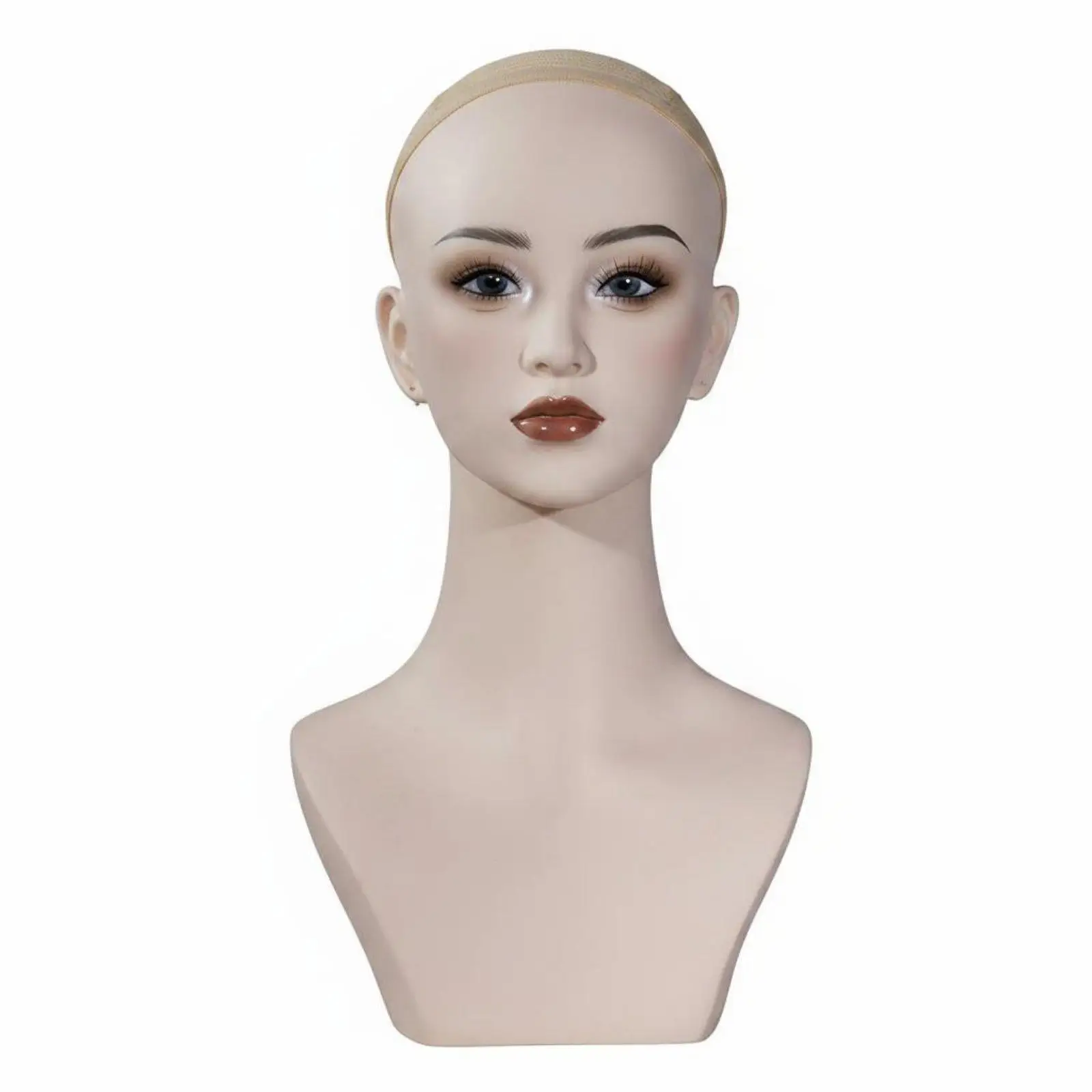 Lightweight Foam Wig Display Head Mannequin for Hairdressing Training and Retail Counter Showcase Setup