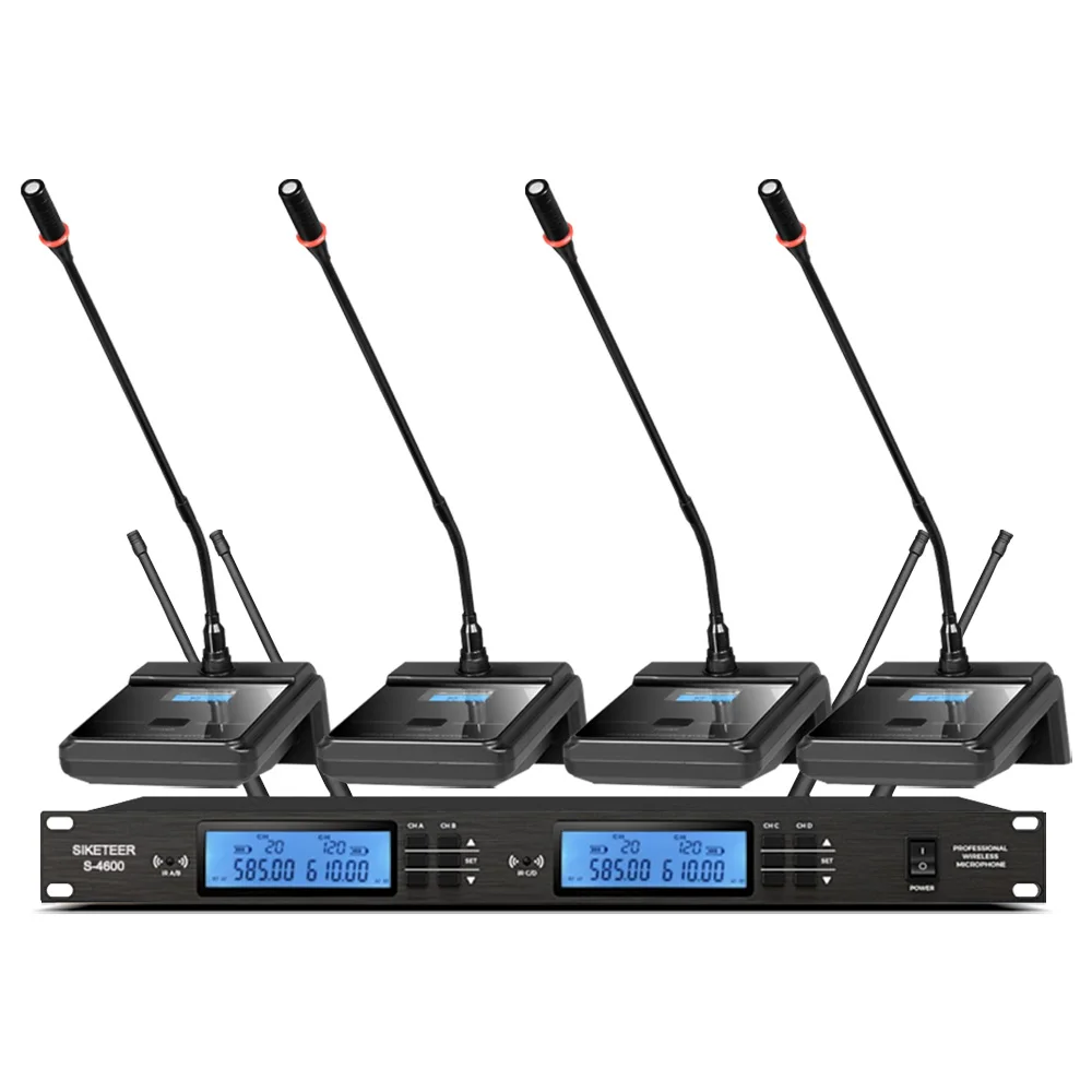نظام ميكروفون لاسلكي احترافي، ميكروفون محمول، مناسب للمنزل والكاريوكي والكنيسة والعروض المسرحية. #4