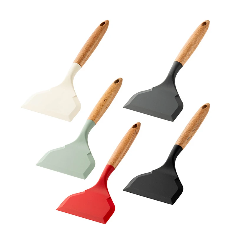 Espátula de Silicone Antiaderente, Utensílios De Cozinha, Pá De Pizza Larga, Ferramentas De Cozinha, Carne, Raspador De Ovos, 1 Pc